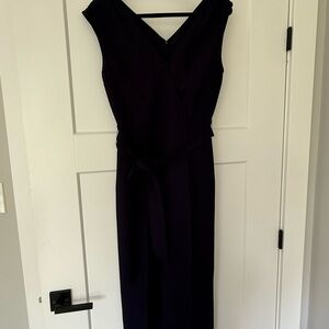 Club Monaco Black Sleeveless V-Neck Sheath Jumpsuit